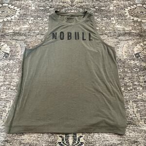 Nobull Tank Top Logo Olive Green Women's Size S